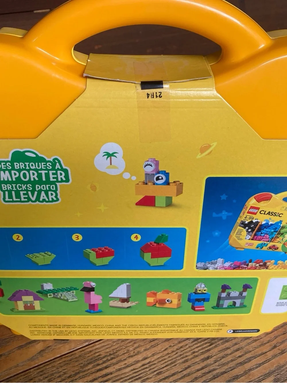 LEGO Classic Yellow Carry Case Building Set  NEW SEALED 213 pcs age 4+
